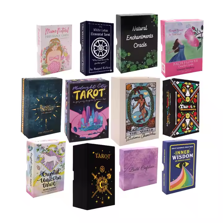 Custom CMYK Printing Tarot Card Decks Size With Box