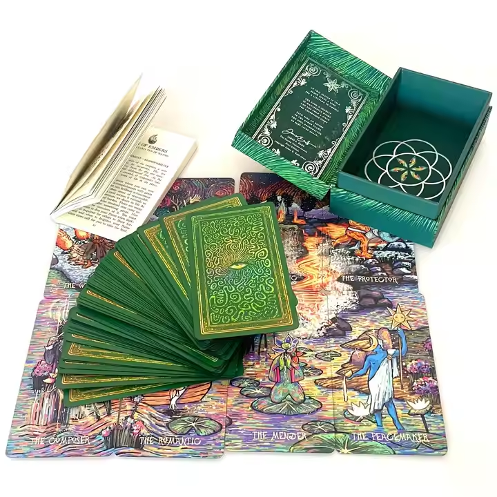 Custom 78 CMYK Printing Tarot Card With Flip Box
