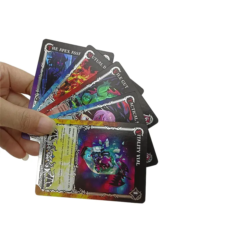 Custom TCG Card Size With Hot Foil Stamping And Holographic Foil